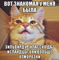 вот знакомая у меня была зильвирдур. классно да? исландцы, они вообще отморозки