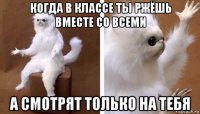 когда в классе ты ржёшь вместе со всеми а смотрят только на тебя