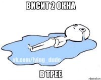 висит 2 окна в трее