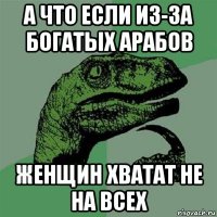 а что если из-за богатых арабов женщин хватат не на всех