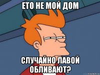 ето не мой дом случайно лавой обливают?