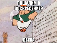 пошалим в воскресение? детка