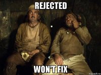 rejected won't fix