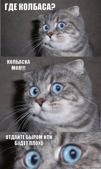 Где колбаса? колбаска моя!!! отдайте быром или будет плохо