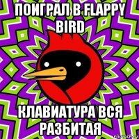 поиграл в flappy bird клавиатура вся разбитая