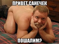 привет санечек пошалим?