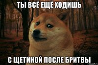 ты всё ещё ходишь с щетиной после бритвы