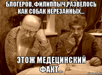 блогеров, филиппыч,развелось как собак нерезанных... этож медецинский факт...