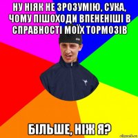 ну ніяк не зрозумію, сука, чому пішоходи впененіші в справності моїх тормозів більше, ніж я?