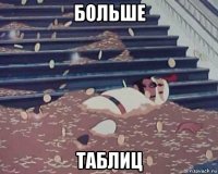больше таблиц