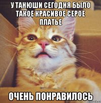 у танюши сегодня было такое красивое серое платье очень понравилось