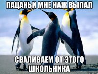 пацаньи мне наж выпал сваливаем от этого школьника