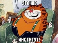 это же институт!