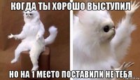 когда ты хорошо выступил но на 1 место поставили не тебя