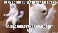 то чувство когда не хватает 20к на видеокарту которая стоит 20к