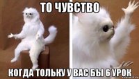 то чувство когда тольку у вас бы 6 урок