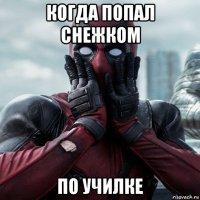 когда попал снежком по училке