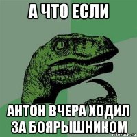 а что если антон вчера ходил за боярышником