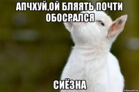 апчхуй,ой бляять почти обосрался сиёзна