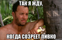 так я жду, когда созреет пивко