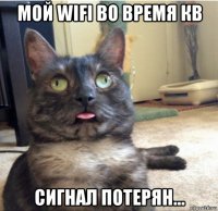 мой wifi во время кв сигнал потерян...