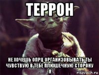 террон не хочешь опрц организовывать ты чувствую в тебе плюшечную сторону я