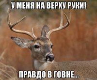 у меня на верху руки! правдо в говне...