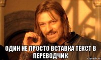  один не просто вставка текст в переводчик