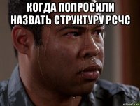 когда попросили назвать структуру рсчс 