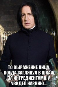 то выражение лица, когда заглянул в шкаф за ингредиентами, а увидел нарнию...