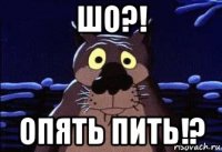 шо?! опять пить!?