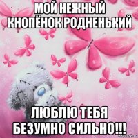 мой нежный кнопёнок родненький люблю тебя безумно сильно!!!