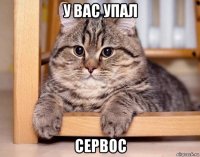 у вас упал сервос