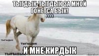 тыгдык-тыгдык за мной гонетса бык! и мне кирдык