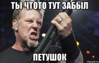 ты чтото тут забыл петушок