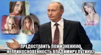  предоставить пожизненную неприкосновенность владимиру путину?