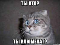 ты кто? ты илюменат?