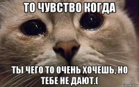 то чувство когда ты чего то очень хочешь, но тебе не дают.(