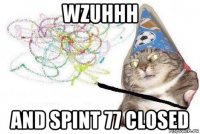 wzuhhh and spint 77 closed