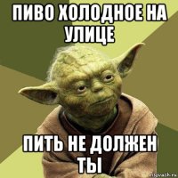 пиво холодное на улице пить не должен ты