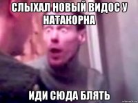 слыхал новый видос у натакорна иди сюда блять