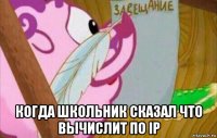  когда школьник сказал что вычислит по ip