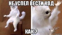 не успел вести код как ?