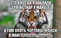 это я когда я набрала "springtrap x mangle" а там опять чёртовы фокси и манглллл!!!!¡¡¡!!!!!!!!!!¡¡