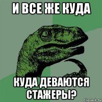 и все же куда куда деваются стажеры?