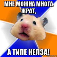 мне можна многа жрат, а типе нелза!