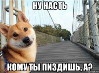 ну насть кому ты пиздишь, а?