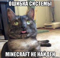 ошибка системы minecraft не найден