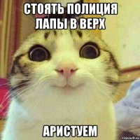 стоять полиция лапы в верх аристуем