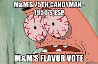 m&m’s 75th candyman - 1950’s esp m&m's flavor vote